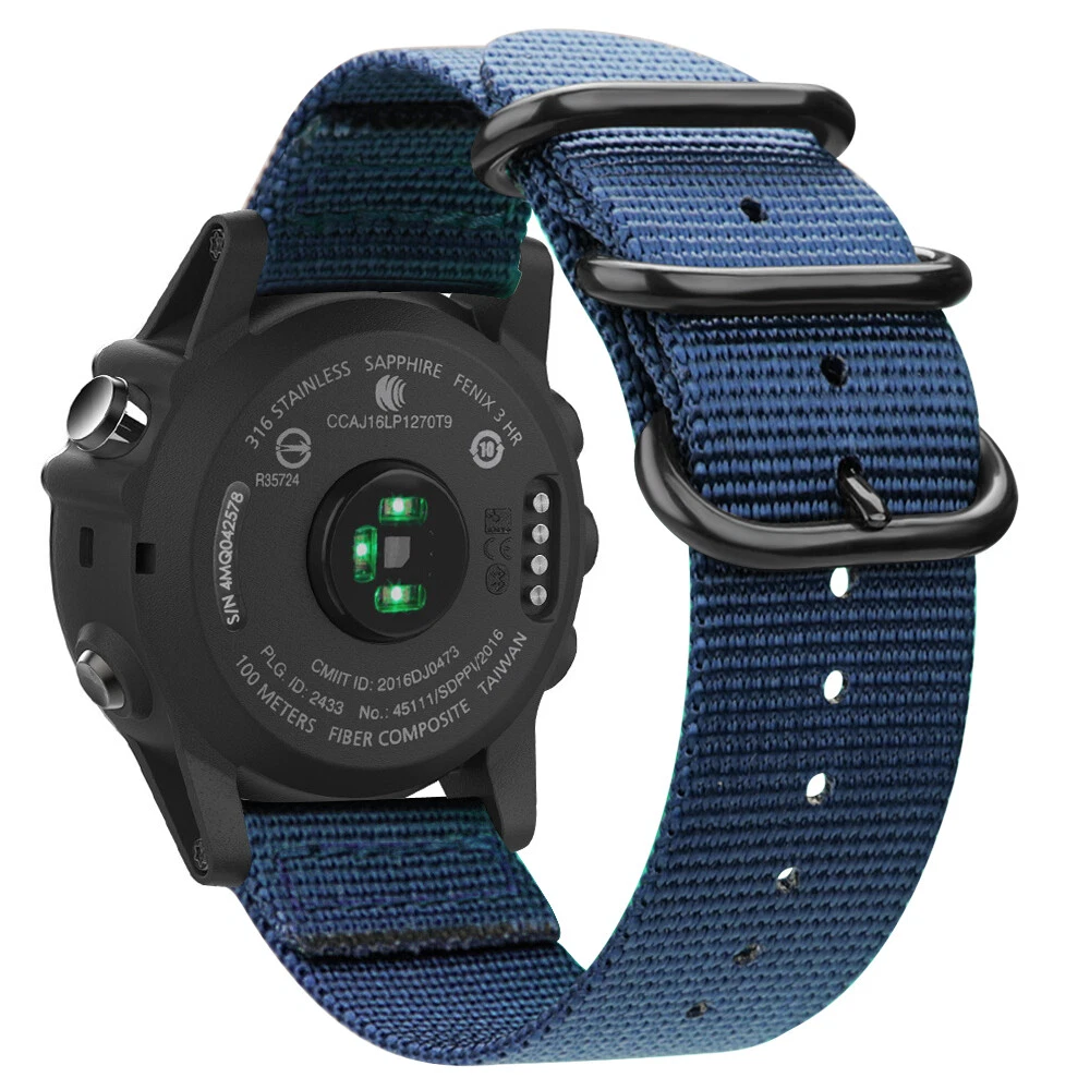 For Garmin Fenix 3 3 HR 5X Watch 26mm Nylon Woven Band Strap