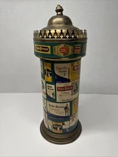 1930s Art Deco French Kiosk Cigarette Dispenser Music Box Tobacciana White Owl