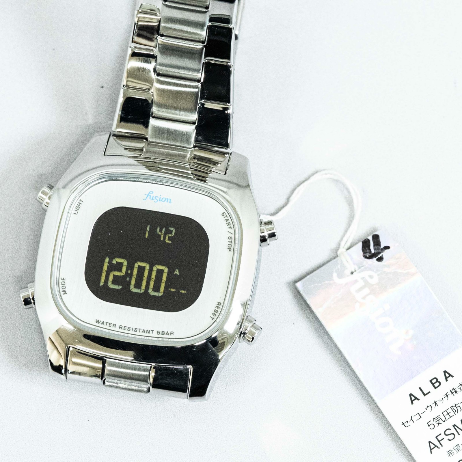 ALBA Digital NOS 36mm Men Chronograph *MINT* SEIKO Watch W403-KFF0 Fusion Quartz - vintagewatches.pk