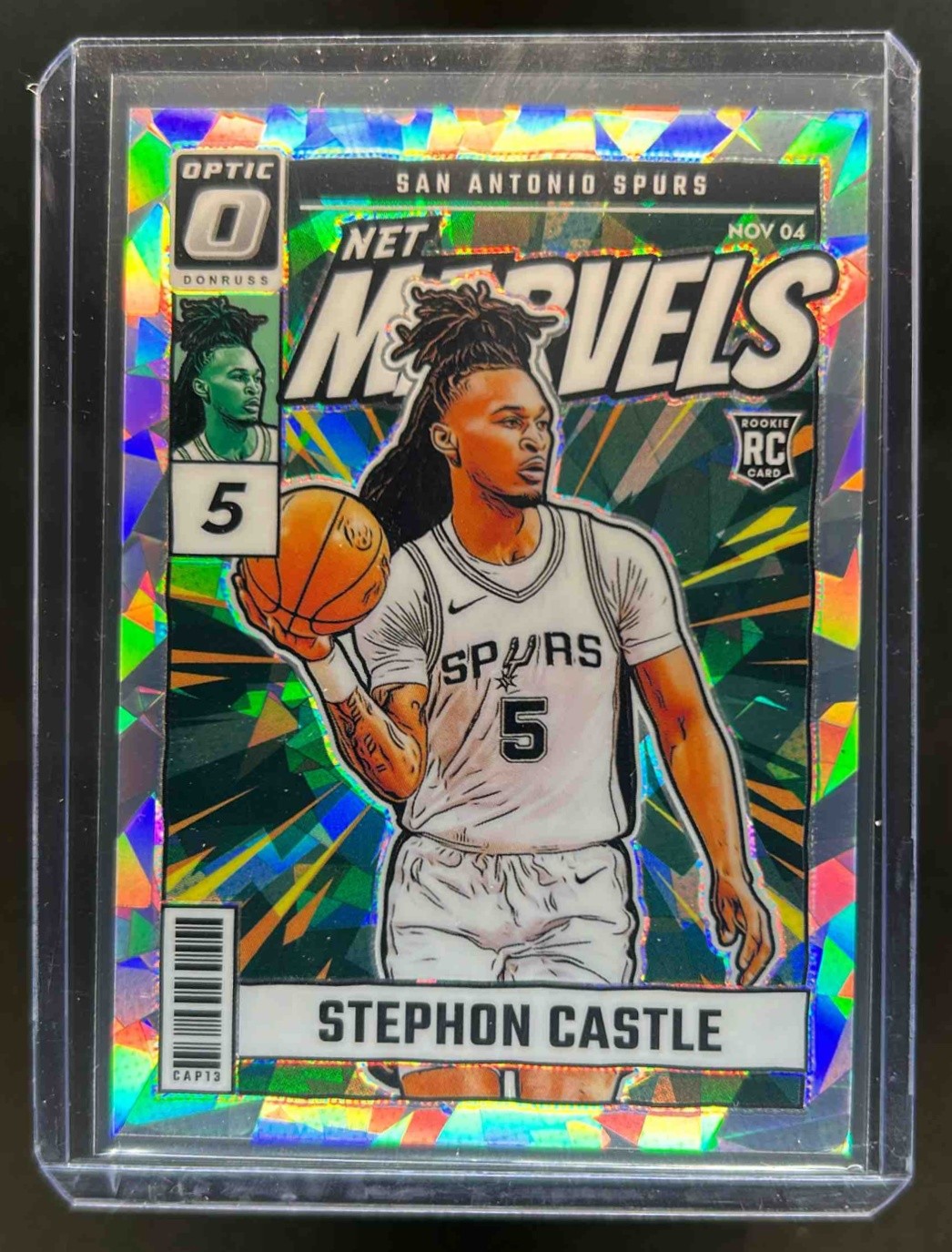 2024-25 Donruss Optic Stephon Castle Net Marvels RC Cracked Ice #14/25