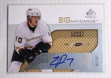 2007-08 SP Game Used Edition SIGnificance Auto Corey Perry /50 Anaheim Ducks