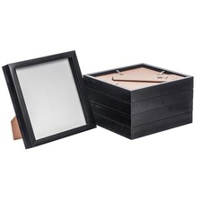 Image of Nicola Spring 3D Box Photo Frames - 8 x 8" - Black - Pack of 5