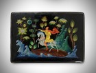 Vintage Russian Pelekh Hand Painted Lacquered Box