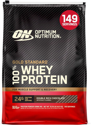 Gold Standard 100% Whey Protein Powder, Double Rich Chocolate 10 Pound (Packagin