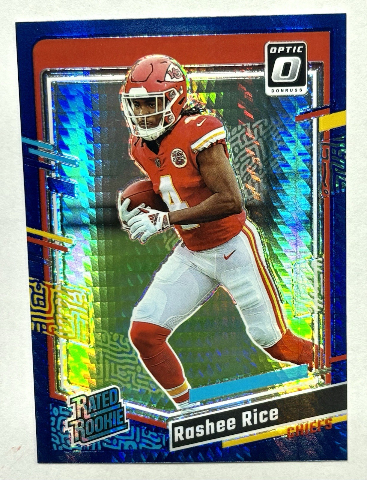 2023 Donruss Optic #257 Rashee Rice Blue Hyper