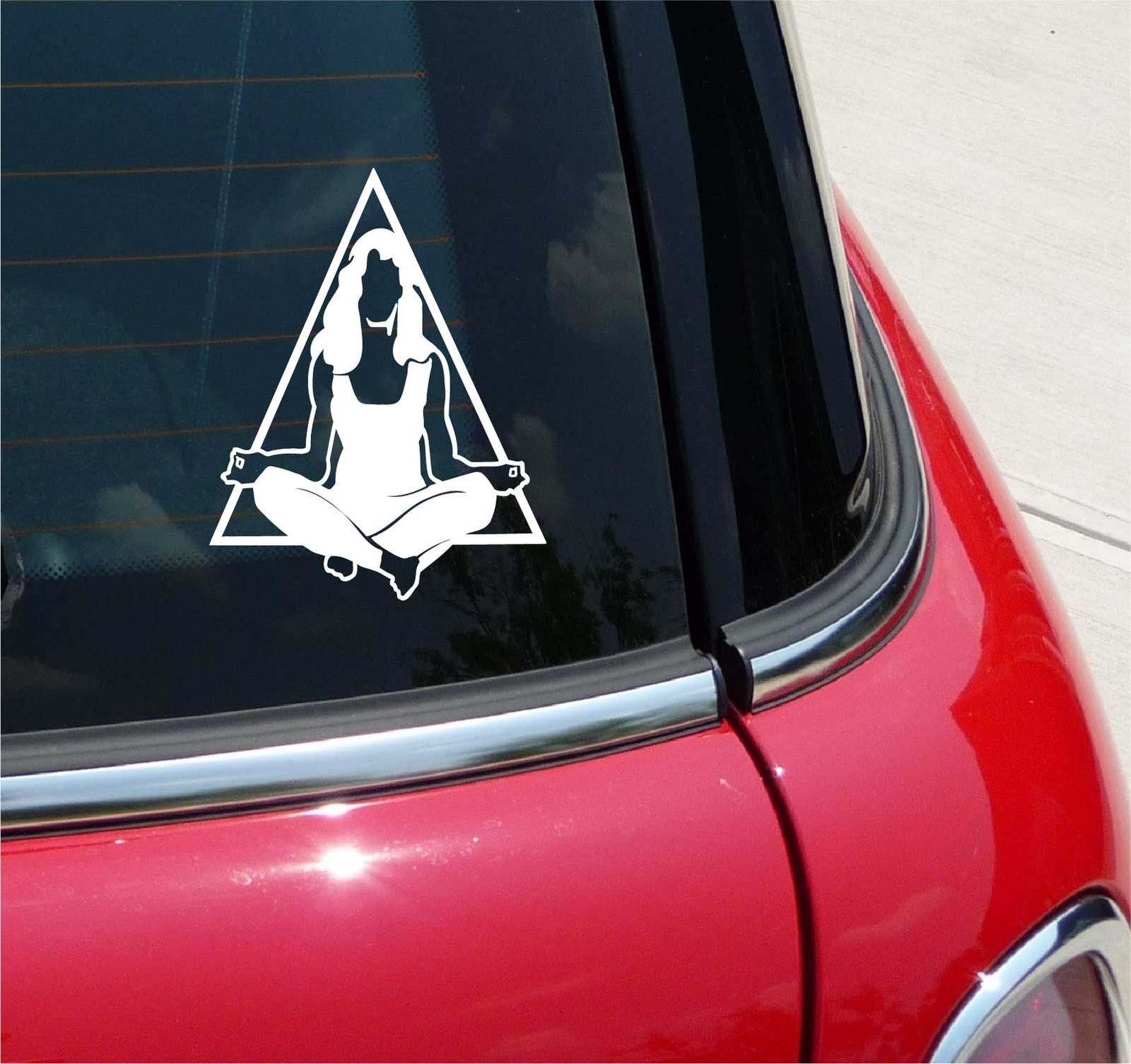 Yoga Woman Sukhasana Graphic Decal Sticker for Car Wall Art