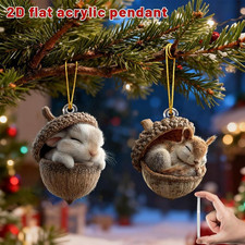 5PCS Forests Animal Acorn Ornaments, Forests Christmas Ornaments, 2026 New Pine