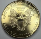 1994 Silver American Eagle 1 Troy oz .999 Silver Gold Toned T29