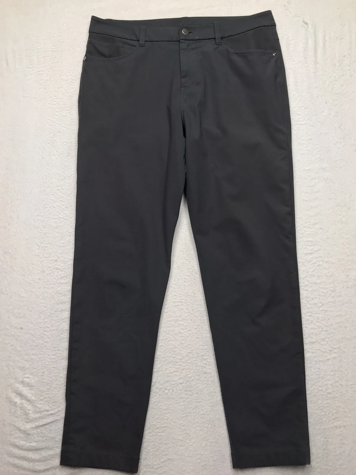 LULULEMON ABC Pants Men 32x30 Black Slim Fit 5 Pocket Warpstreme Stretch Chino