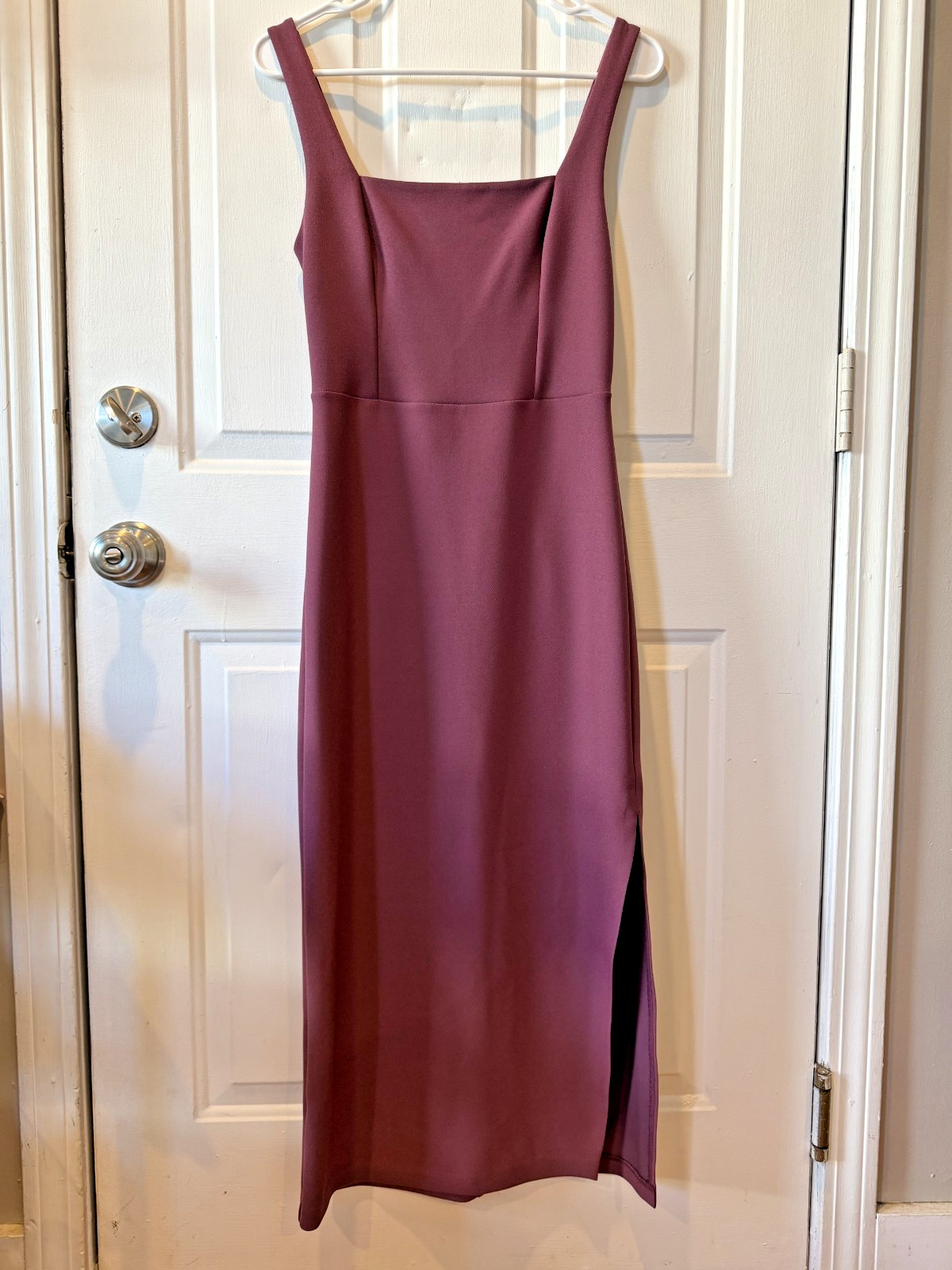 Abercrombie and Fitch Women's Mauve/Pink Cocktail Dress with Slit Size Small