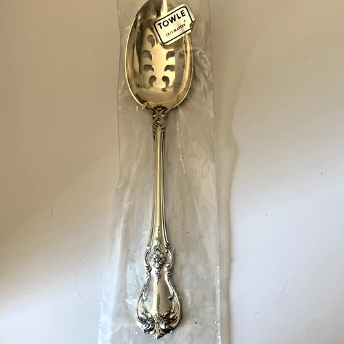 Old Master by Towle Sterling Pierced Table Serving Spoon New