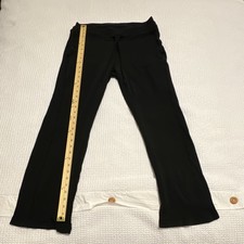 Athleta Women's Straight Leg Activewear Pants Black M Drawstring Pockets Stretch