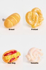 Urban Outfitters Ceramic Drawer Knob Handle Kitsch Sweetie Bread Pretzel Hot Dog