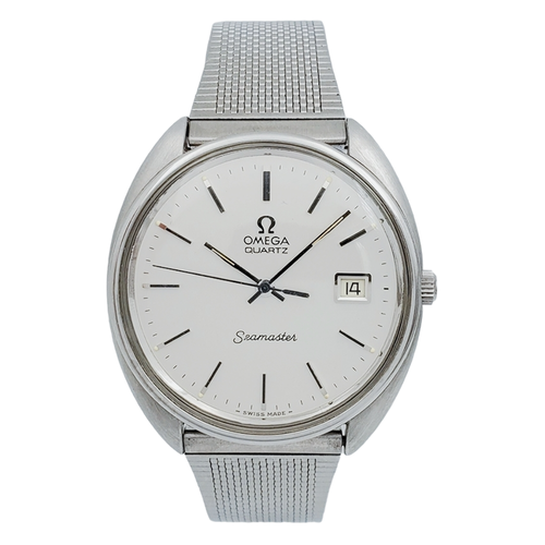 Omega Seamaster 36mm Vintage Steel Watch w/Mesh & Silver Dial. - Afbeelding 1 van 13