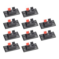 2 Way Spring Speaker Push Release Connector Terminals Strip Block WP2-3 10Pcs