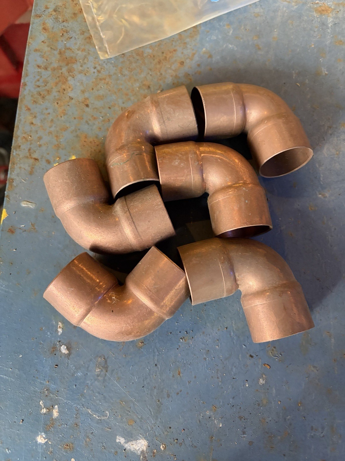 Lot of 6 - 1-1/2" Copper 90 Degree Elbow Fittings CxC Sweat Plumbing