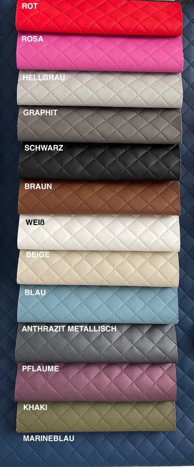 5m Raute 2x2 3x3 5x5 7x7 ÖkoLeder SOFT Kunstleder Polsterstoff Polstermaterial - Bild 3 von 4
