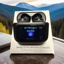 Sleep Earbuds Bluetooth 5.4 in Ear Smart Touch Screen Buds, 48H Black