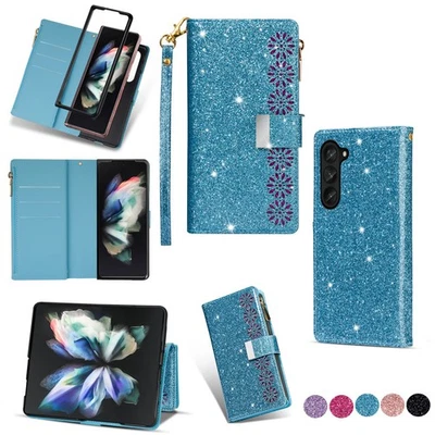Handyhülle für Samsung Galaxy Z Fold 3 4 5 6 7 Tasche Glitter Schutzhülle Case - Bild 1 von 4