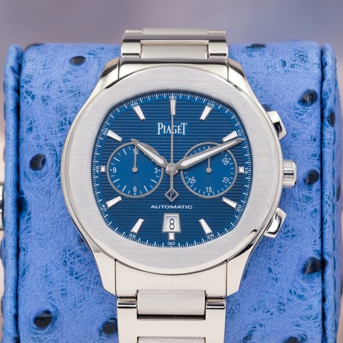 Piaget Polo S Chronograph G0A41006 Blue Dial 42mm Steel P11269 Sport Automatic