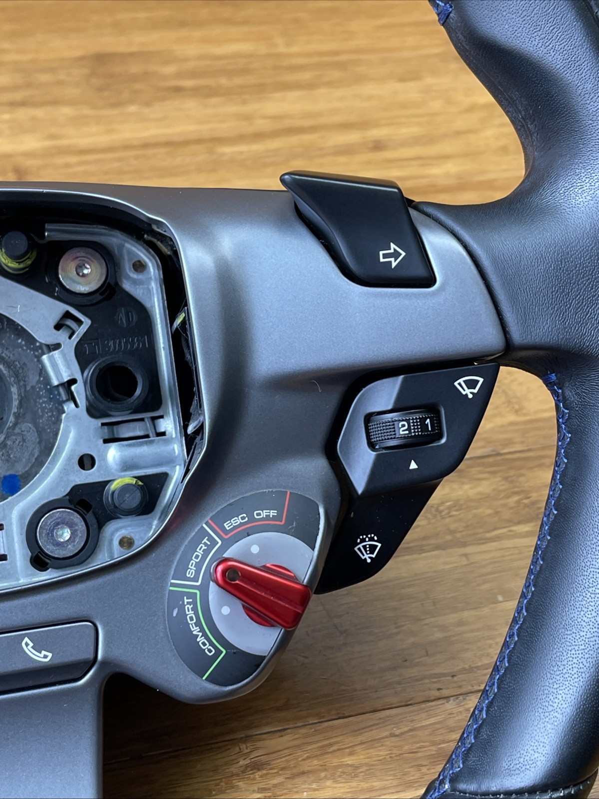 2018-2020 Ferrari Portofino F164 Steering Wheel Black and Blue Leather OEM