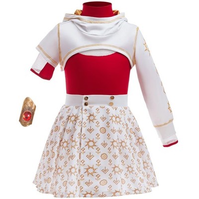 Zombies 4 Nova Costume for Girls Fancy Dress with Cropped 9-10 Years Red
