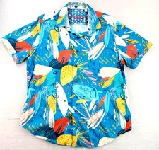Robert Graham Button Up Shirt Floral Abstract Colorful Classic Fit Mens Large