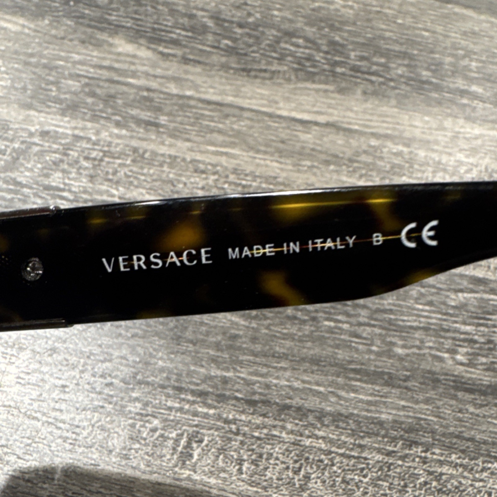 Versace Men's Rectangular Tortoise Shell Sunglass… - image 3