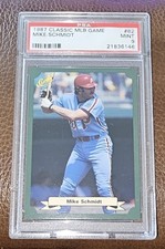 1987 Classic Green #62 Mike Schmidt PSA 9 MINT HOF Philadelphia Phillies 