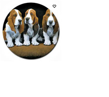 BROWN BASSET HOUND DOG Pendant on plate 925 Silver 20" 22" Necklace Gold Gift