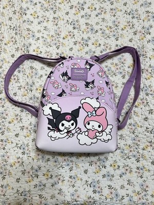 Loungefly Sanrio Kuromi My Melody Purple Mini Backpack  display picture 1