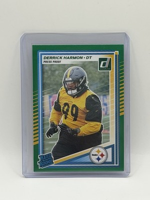 2025 DONRUSS FOOTBALL DERRICK HARMON PRESS PROOF GREEN ROOKIE #391