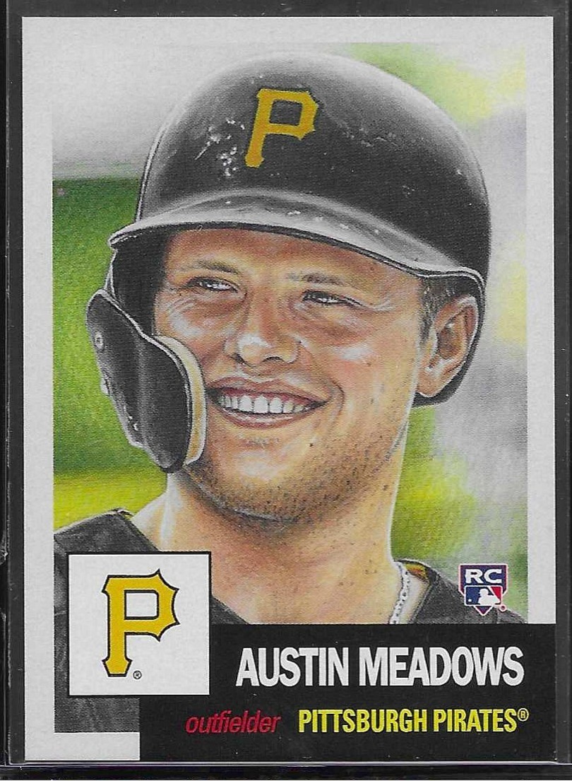 2018 Topps Living Set # 63 AUSTIN MEADOWS Rookie Pittsburgh Pirates 5,639 PR b