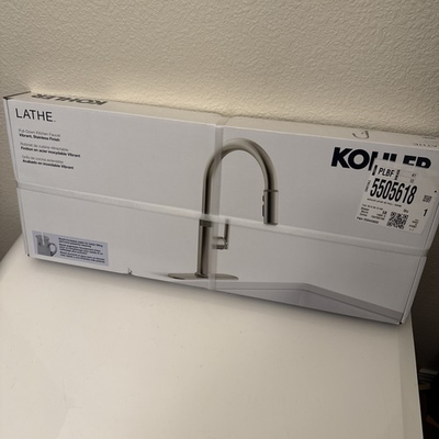 #ad Kohler Lathe R31627 VS Pull Down Kitchen Faucet w Sprayer Vibrant Stainless NEW $144.00