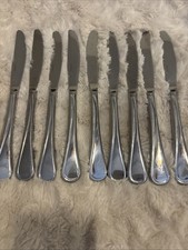 Oneida FLIGHT RELIANCE Stainless Solid Dinner Knives 9” Glossy Set Of 9