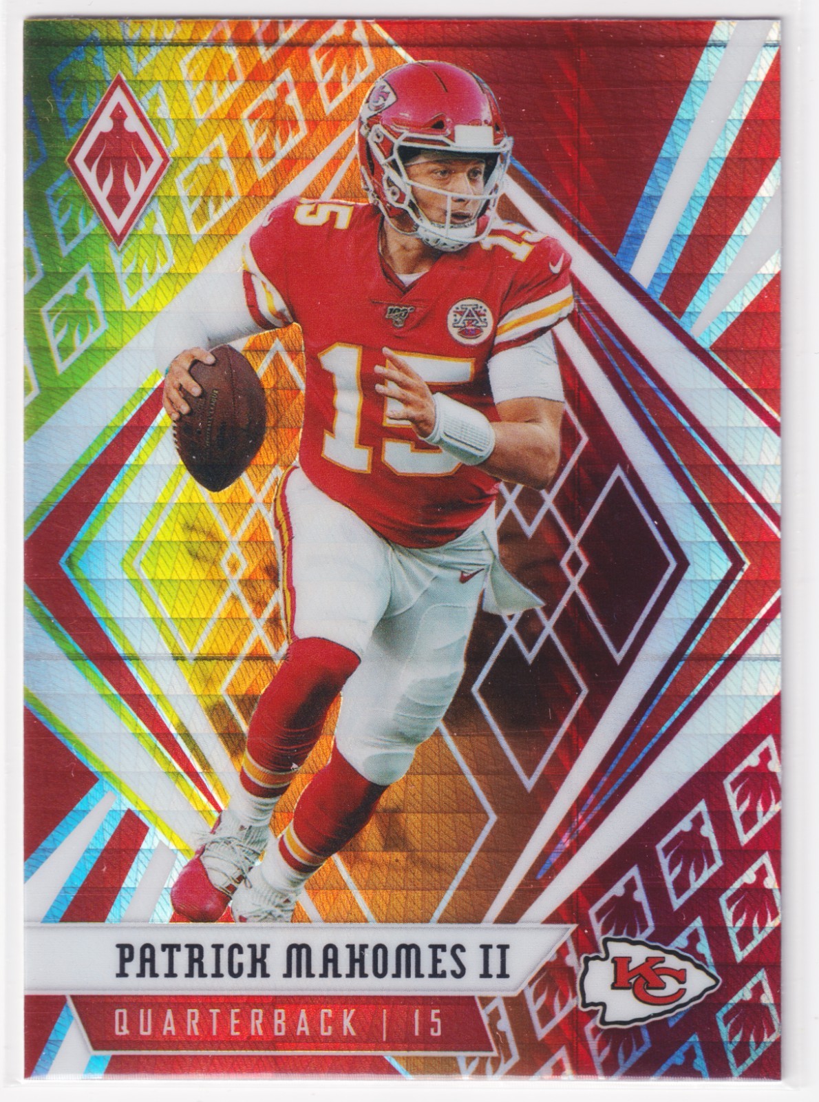 2020 Panini Phoenix Patrick Mahomes II #45 Fire Burst Kansas City Chiefs