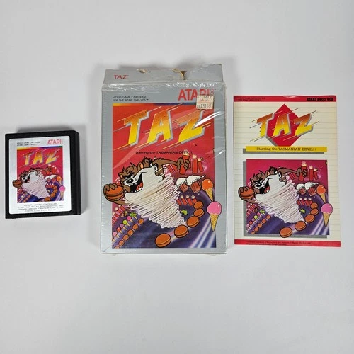 Taz (Atari 2600, 1983) COMPLETE IN BOX / TESTED WORKING