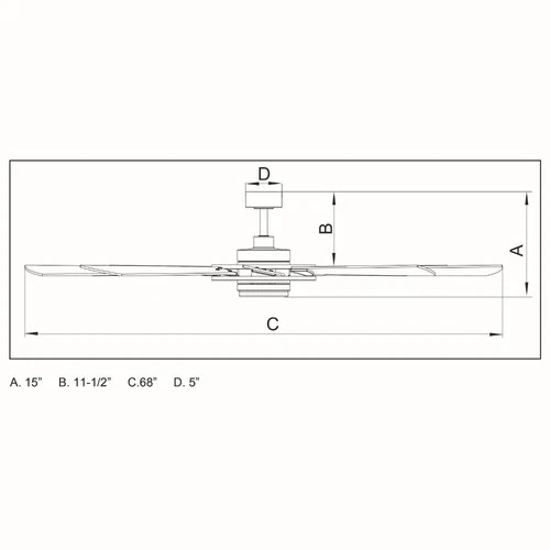 Burlington 1-Light Ceiling Fan in Farmhouse and Dome Style 15 Inches Tall and 68 - Picture 3 of 10