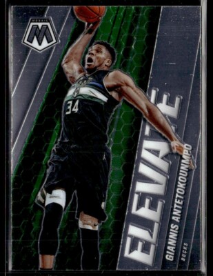 2020-21 Panini Mosaic Giannis Antetokounmpo Elevate #2 Milwaukee Bucks