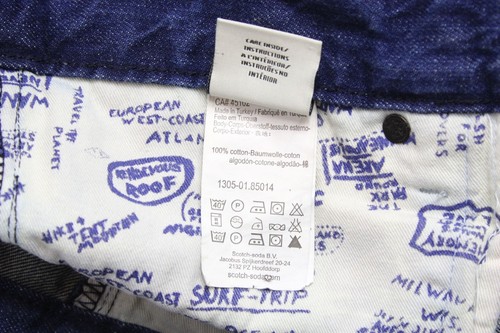 Scotch & Soda Ralston Jeans Pour Hommes Coniques W30/L32 Bouton - Foto 8 di 9