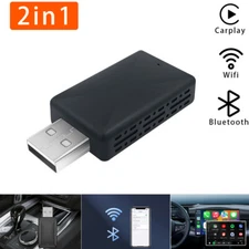 2 in 1 Android Auto Wireless Adapter & Wireless CarPlay Adapter Plug & Play Car