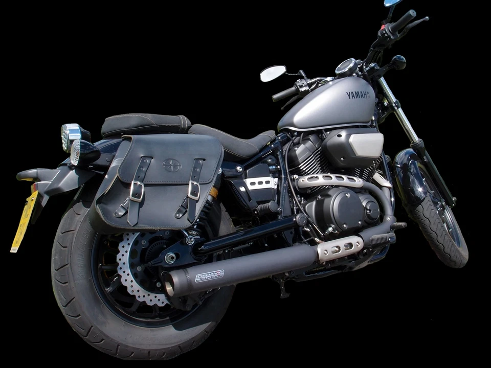 Silenciador antideslizante Yamaha XV950 Bolt 2014-21 Delkevic 21" nariz de toro de cerámica Foto 2 de 4