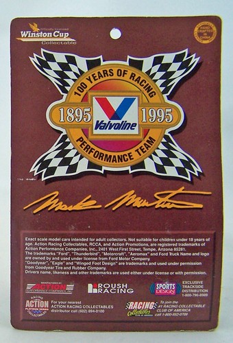 Action Racing 1995 coleccionables 1:64 Mark Martin #6 Valvoline ladrillo 8/5/95 - Imagen 9 de 9