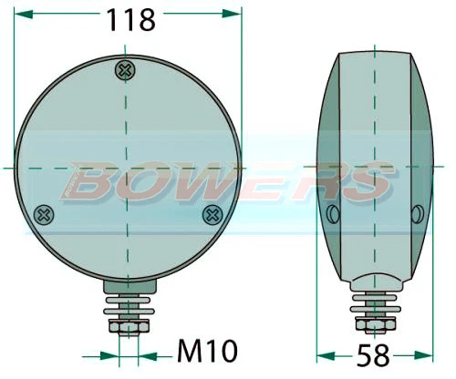 GENUINE HELLA LOLLIPOP LOLLYPOP EARRING AMBER ORANGE TRUCK MIRROR LAMP LIGHT - Image 2 of 3