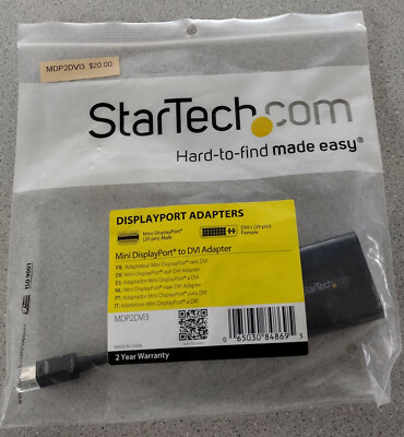 StarTech Video Cable Adapter 7 inch Mini DisplayPort  to DVI-D