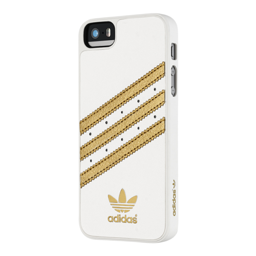 Ligeramente Testificar haga turismo NUEVA FUNDA RÍGIDA ADIDAS ORIGINALES para teléfono celular iPhone 5 5S  blanca dorada $35 | eBay