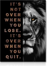 NymphFable Lion Inspirational Wall Art Motivational Quotes Posters Positive Affi