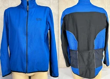 Gore Bike Wear Windstopper Warm Lined Cycling Jacket Large Zip Blue