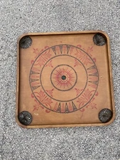 Antique Carrom Company Wood Game Board Double Sided No. 1 Archarena Style