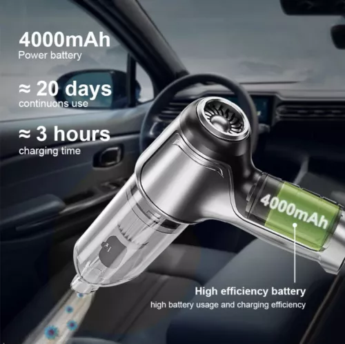 4 in 1 Upgrade Car Vacuum Cleaner Air Blower Wireless Handheld Rechargeable Mini - Picture 9 of 14